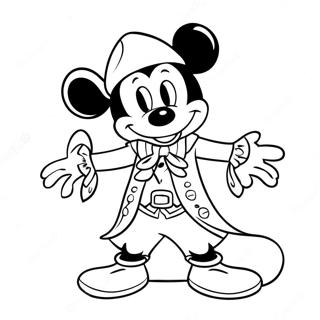 Mickey Mouse In A Pirate Costume Coloring Page 4466-34