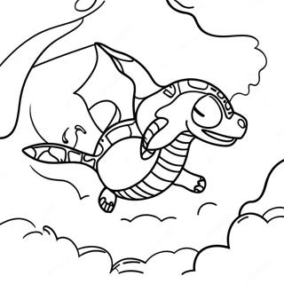 Rayquaza Flying In The Sky Coloring Page 44884-9814