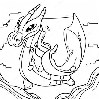 Rayquaza In A Thunderstorm Coloring Page 44886-9823