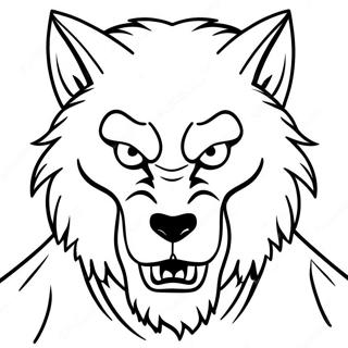 Realistic Werewolf With Glowing Eyes Coloring Page 44975-9844