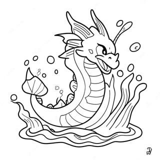 Gyarados Splashing Water Coloring Page 45409-9937