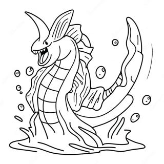 Gyarados Splashing Water Coloring Page 45409-9938