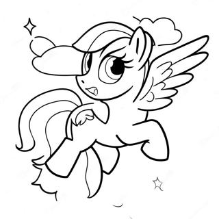 Rainbow Dash Flying In The Sky Coloring Page 4557-1206