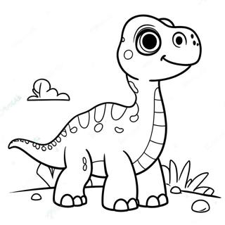Cute Baby Brachiosaurus Coloring Page 45581-9983