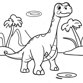 Brachiosaurus Walking In Water Coloring Page 45582-9986