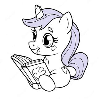 Twilight Sparkle Reading A Book Coloring Page 4558-1358