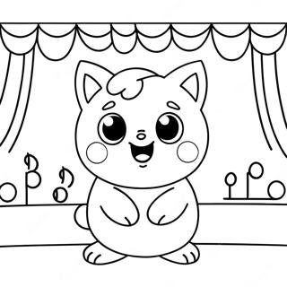 Jigglypuff Singing On Stage Coloring Page 45662-9995