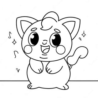 Jigglypuff Singing On Stage Coloring Page 45662-9996