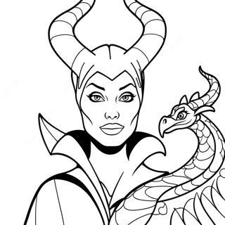 Maleficent With Dragon Coloring Page 45757-10014