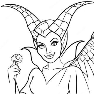 Maleficent With Dragon Coloring Page 45757-10015