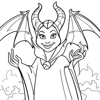 Maleficent With Dragon Coloring Page 45757-10016