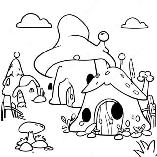 Smurf Village Coloring Page 46121-10094