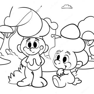 Smurf Village Coloring Page 46121-10095