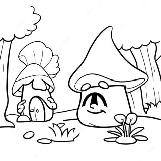 Smurf Village Coloring Page 46121-10096