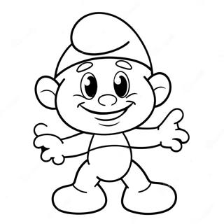 Happy Smurf Coloring Page 46122-10097