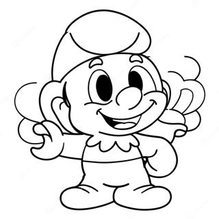 Happy Smurf Coloring Page 46122-10099