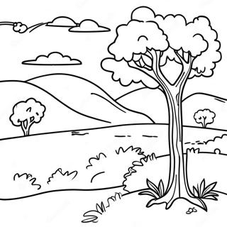Charming Texas Hill Country Coloring Page 46423-10167