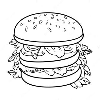 Burger Coloring Pages