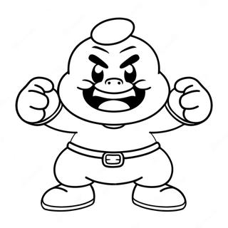 Angry Goomba With Fists Clenched Coloring Page 47003-10277