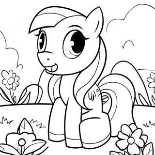 Fluttershy In A Flower Garden Coloring Page 47285-10338