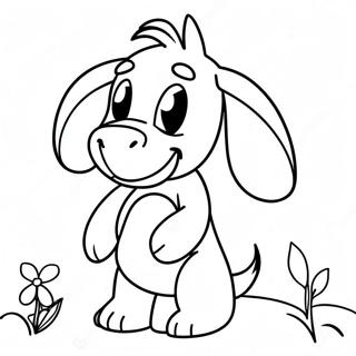 Eeyore With A Flower Coloring Page 47371-10354