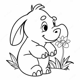 Eeyore With A Flower Coloring Page 47371-10355