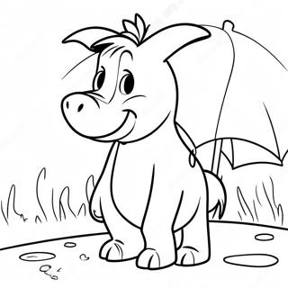 Eeyore In A Rainy Day Coloring Page 47372-10357