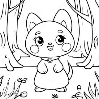 Kuromi In A Magical Forest Coloring Page 4741-322