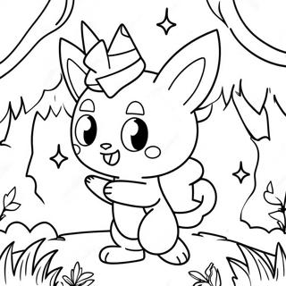 Kuromi In A Magical Forest Coloring Page 4741-323