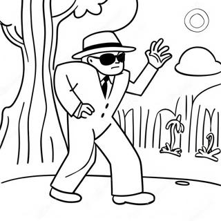 Invisible Man Playing Hide And Seek Coloring Page 47471 10390