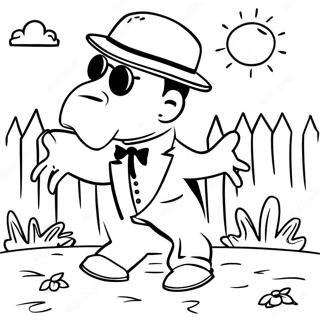 Invisible Man Playing Hide And Seek Coloring Page 47471 10392