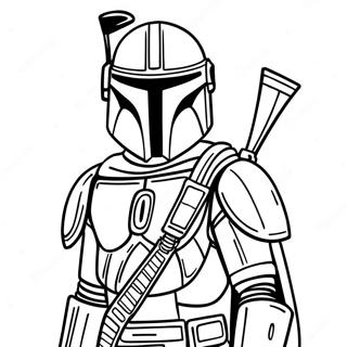 Mandalorian With Cape Coloring Page 47819 10467