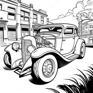 Vintage Hot Rod Coloring Page 48006 10497