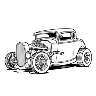 Vintage Hot Rod Coloring Page 48006 10500