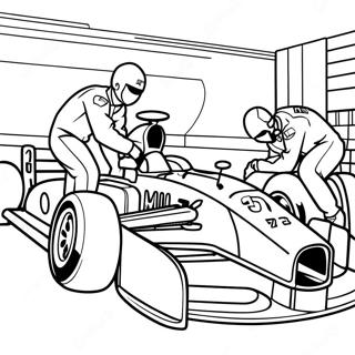F1 Pit Stop Action Coloring Page 48180 10538