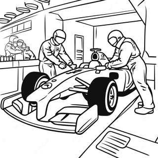 F1 Pit Stop Action Coloring Page 48180 10539