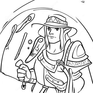 Dungeons And Dragons Adventurer Coloring Page 48355-10573