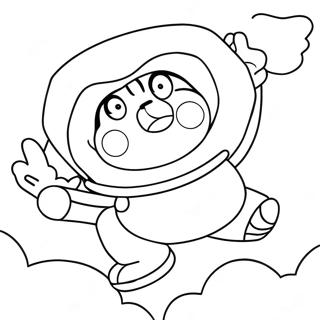 Doraemon Flying In The Sky Coloring Page 48441-10595