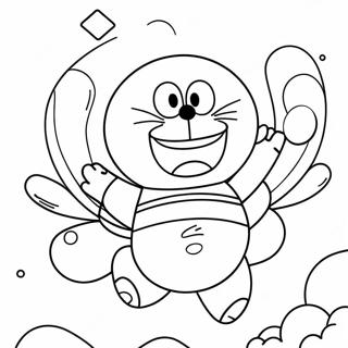 Doraemon Flying In The Sky Coloring Page 48441-10596