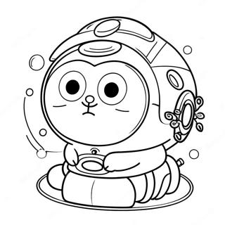 Doraemon With His Time Machine Coloring Page 48444-10606