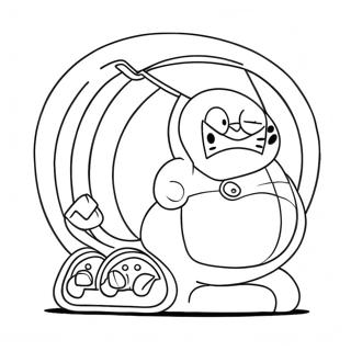 Doraemon With His Time Machine Coloring Page 48444-10607