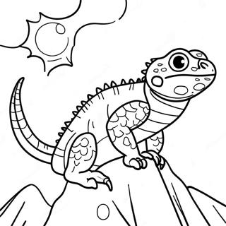 Playful Bearded Dragon In The Sun Coloring Page 48617 10644