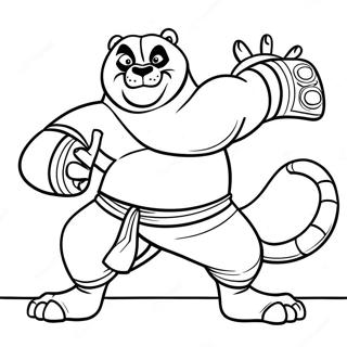 Kung Fu Panda Tai Lung In Battle Coloring Page 48978-10726