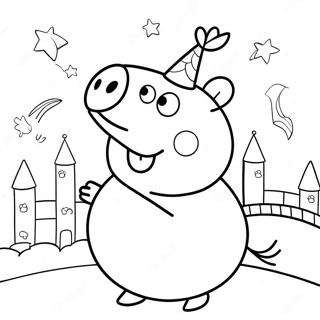 Peppa Pig In A Magical Castle Coloring Page 4923-1477