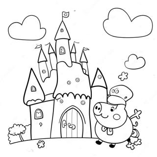 Peppa Pig In A Magical Castle Coloring Page 4923-1479