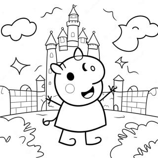 Peppa Pig In A Magical Castle Coloring Page 4923-1480