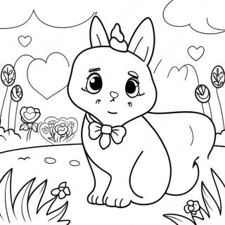 Colorful Palace Pets In A Garden Coloring Page 49353-10793