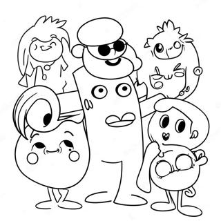 Funny Meme Characters Coloring Page 49785-10889