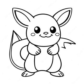 Raichu Coloring Pages