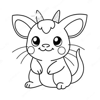 Cute Raichu With Sparkles Coloring Page 49983 10935
